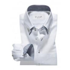 Polo Wrinkle Free Button Down Grey Double Collar