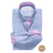 Polo Button Down Broadcloth with Pink Inner