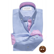 Polo Button Down Broadcloth with Pink Inner