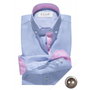 Polo Button Down Broadcloth with Pink Inner