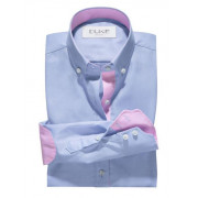 Polo Button Down Broadcloth with Pink Inner