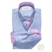 Polo Button Down Broadcloth with Pink Inner